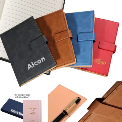 A5 Luxury Business Notebook PU Leather Surface with magnetic buckle