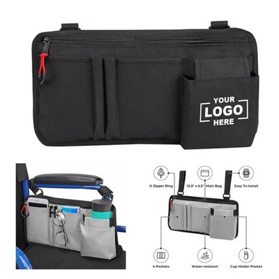 Wheelchair Armrest Organizer Pouch