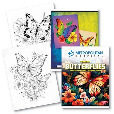 Butterflies Stress Relieving Coloring Book