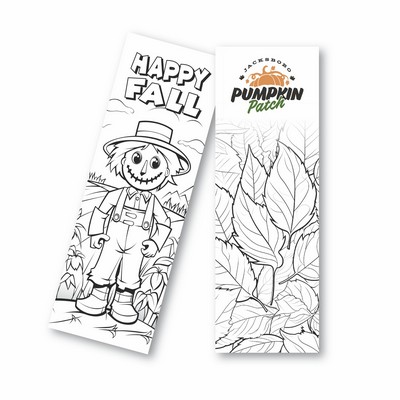 Happy Fall Coloring Bookmark