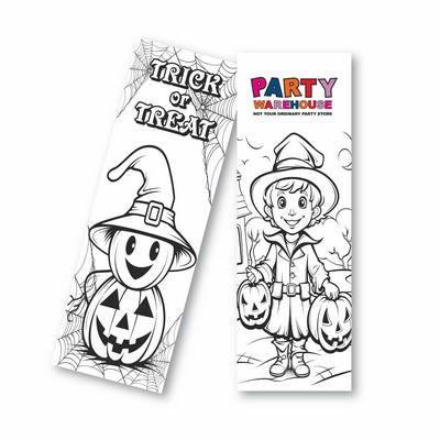 Trick or Treat Coloring Bookmark