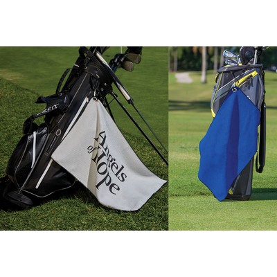 Sublimated Waffle Golf Towel With Carabiner