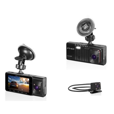 Minolta 1080P Full Hd Dash Camera W/3-Channels