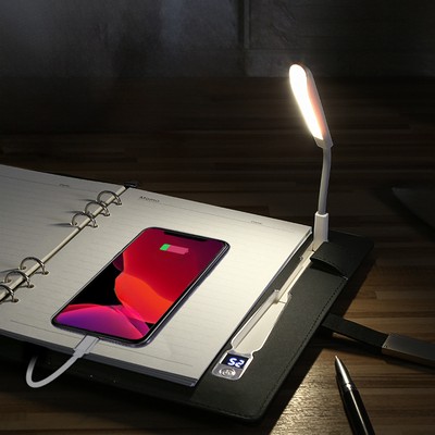 Power Bank Notebook With Lamp