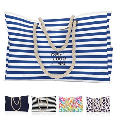 Foldable Oversized Beach Utility Tote Bag