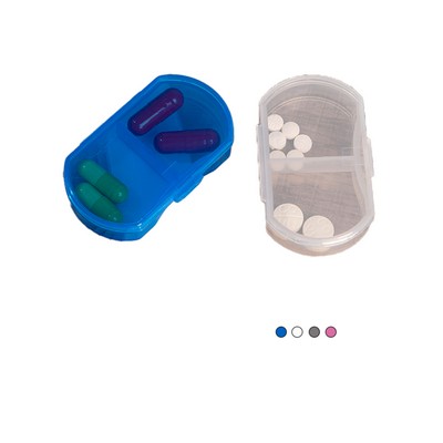 2-Compartment Portable Pill Organizer