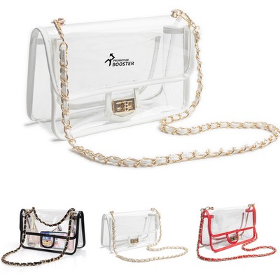 Womens PVC Clear Purse Handbag