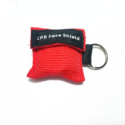 CPR Face Shield Mask Keychain Keying Emergency Kit