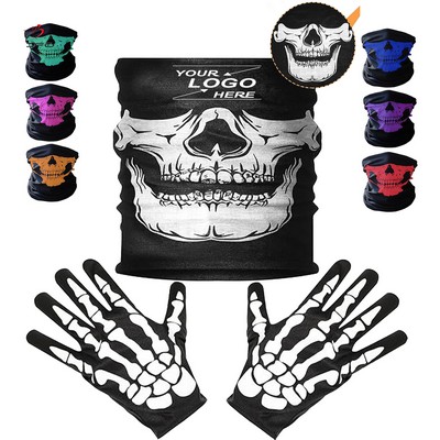 Skeleton Gloves and Skull Mask Set