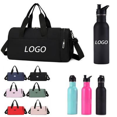 Tote Bag & 26oz Water Bottle Gift Set