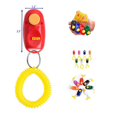 Universal Animal Pet Dog Training Clicker with Wrist Bands Strap