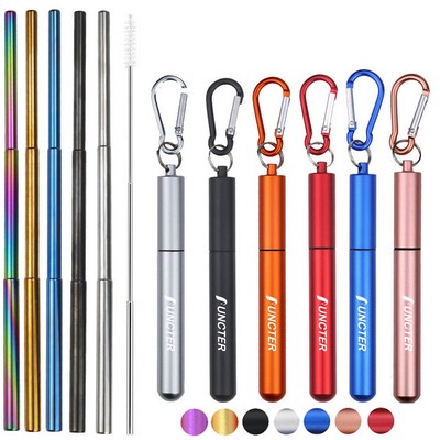 Portable Telescopic Straw Set with Case