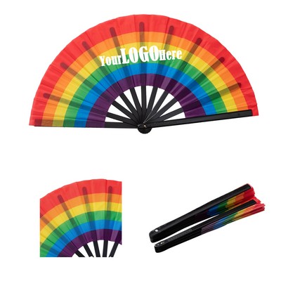 13in Full Color Hand Folding Kungfu Fan