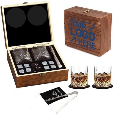 Whiskey Stones & Whiskey Glass Gift Boxed Set