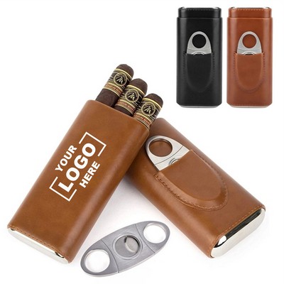 Cigar Travel Humidor Case for 3 Sticks