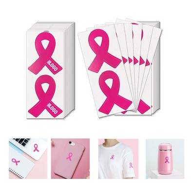 Pink Ribbon Stickers Breast Cancer Awareness Accessories