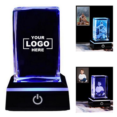 3D Crystal Laser Engraved Night Light