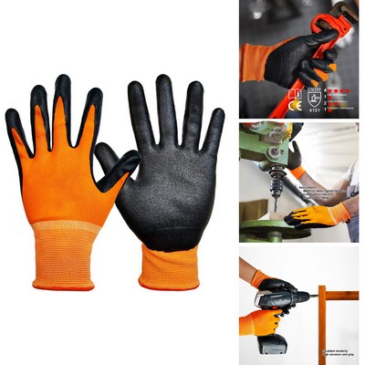 Nitrile Rubber Palm Coated Safety Work Gloves