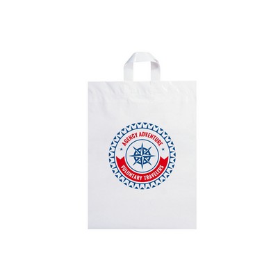 Fused Soft Loop Handle Plastic Bag (12"x15"x5")