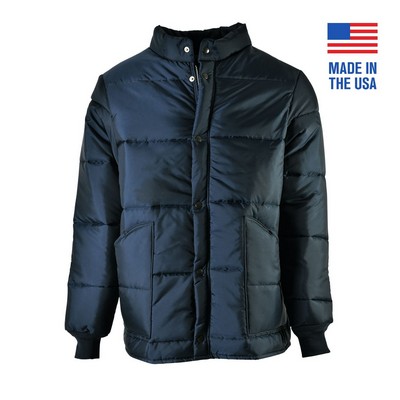 Fingertip Length Quilted Nylon Jacket - (Domestic)