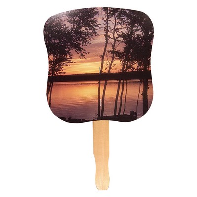 Sunset Stock Design Hand Fan (Four Color Process)