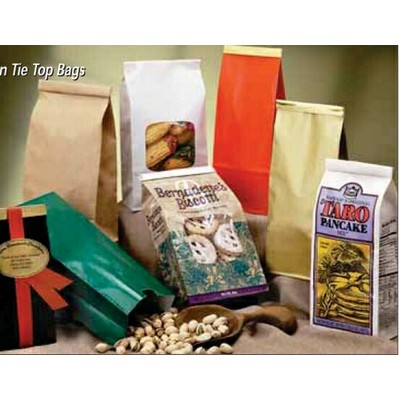 5 Lb. Re-Closable Tin Tie Coffee Bean Bag (6½"x4½"x18")