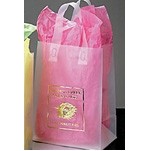 Clear Frosted Bag w/Soft Loop Handle (16"x6"x12")