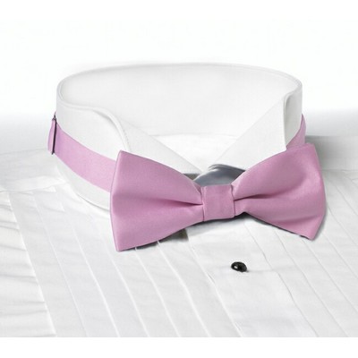 Pink Banded Bow Tie