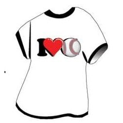 I Love Baseball T-Shirt Mighty Mini Magnet