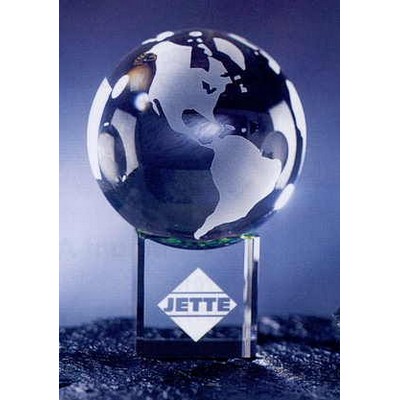 Embedded Globe Rainbow Base Award