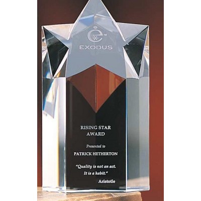 Megastar Optic Crystal Award (3"x6")