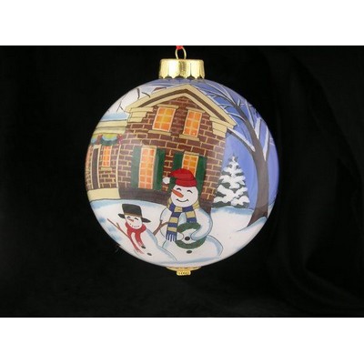 4" Ball Glass Ornament - Complex Artwork