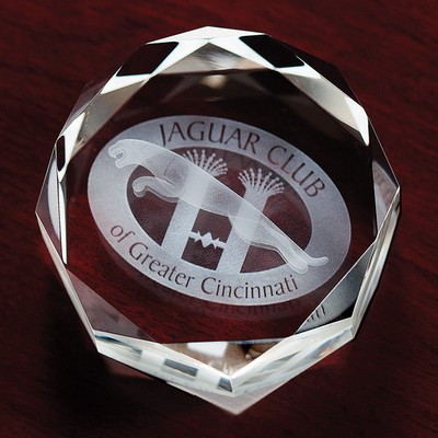 Crystal Faceted Octagon Award (3"x3"x1 3/8")