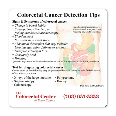 Health & Safety Colorectal Cancer Magnet