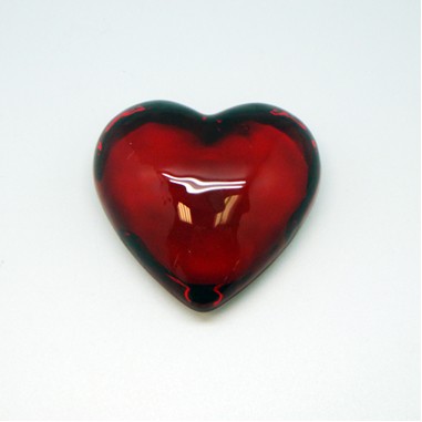 Glass Heart Paper Weight