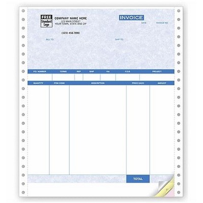 Parchment Product Invoice (2 Part)