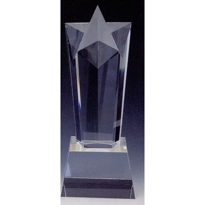 Star Crystal Tower Award (10"x4"x2 3/4")