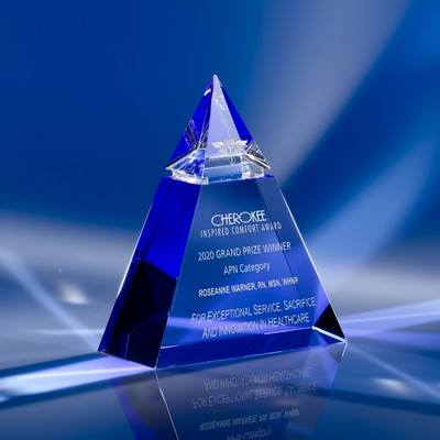 The Hierarchy Crystal Award 6"H