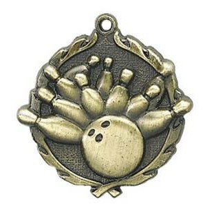 Medal, "Bowling" - 1-3/4" Wreath Edge