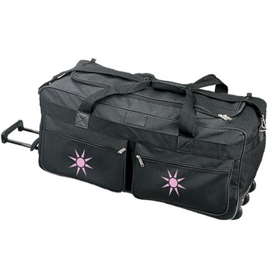 Rolling Duffel Bag w/ Multiple Zipper Pocket (30"x13 1/2")