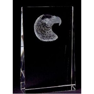 8" Optic Crystal Faceted Eagle Award