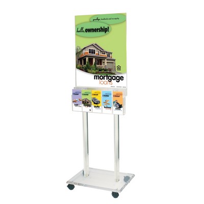 2-Sided Acrylic Floor Display w/Wheels (1 Side)