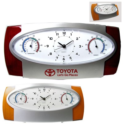 Analog Alarm Clock w/ Temperature and Humidity Indicator