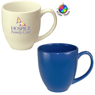 14 Oz. Ocean Blue Vitrified Bistro Mug (4 Color Process)