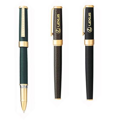 Vienna Rollerball Pen w/Textured Finish Barrel & Clip