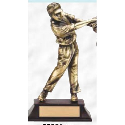 Sunburst 8.5" Gold Cast Metal Finish Award w/ Base (Golf/ Male)