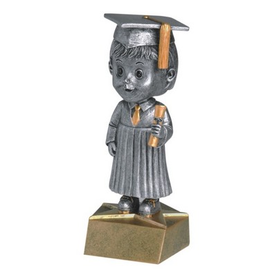 Resin Male Graduate Bobble Head (6")