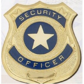 2 1/2" Security Shield Logo Badge