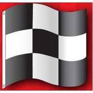 Black & White Checkered Automotive Specialty Flag (3'x3')