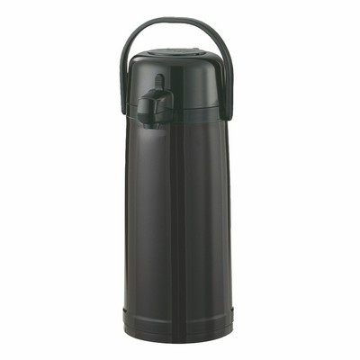 Eco-Air® 2.2 Liter Glass Vacuum Smooth Black Plastic Airpot (Pump)